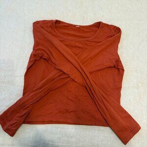 CRZ YOGA Long Sleeve Crop Tops for Women, Size Medium